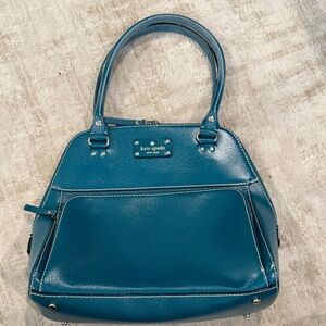 Kate Spade Blue Shoulder Bag with Silver Hardware